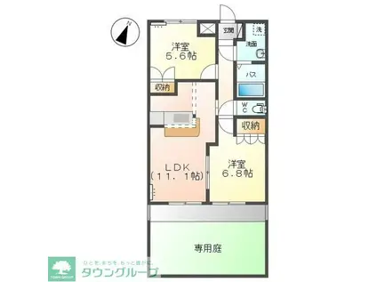 カサ・ベルデI(2LDK/1階)の間取り写真