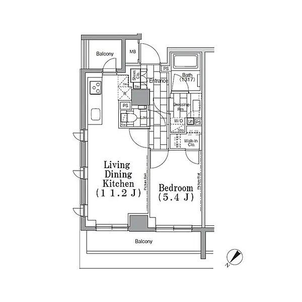 ONE ROOF FLAT TSUKISHIMA(1LDK/3階)の間取り写真