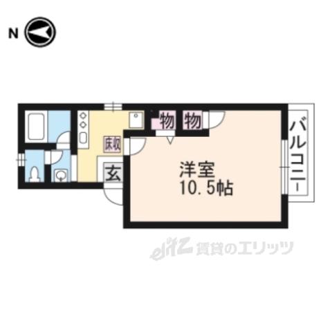 ローズハイツ(1K/2階)の間取り写真