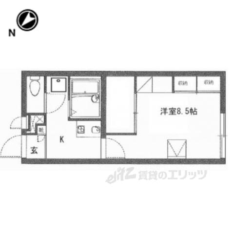 レオパレス南彦根Ⅱ番館(1K/1階)の間取り写真