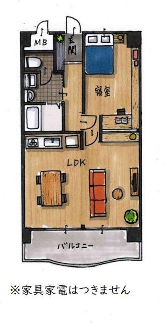 クレールトヨダ(1LDK/3階)の間取り写真