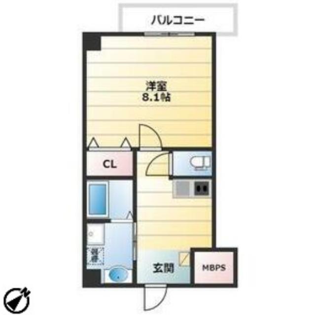 エヌエムスワサントオンズノース(1K/3階)の間取り写真
