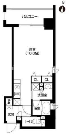アーバネックス北浜(ワンルーム/11階)の間取り写真
