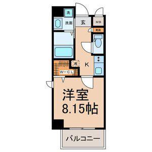 シャルマン新栄(1K/8階)の間取り写真