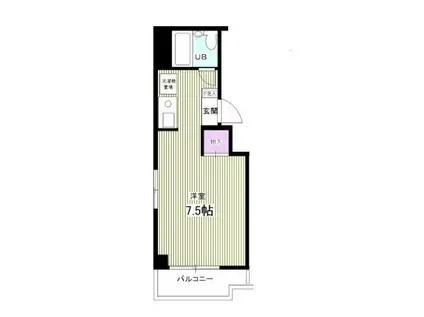 コットンハウス(ワンルーム/3階)の間取り写真