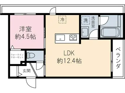 ラ カーサドルチェー羽根木2丁目-(1LDK/2階)の間取り写真