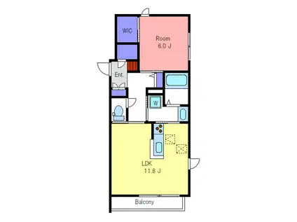 ピエス南烏山(1LDK/3階)の間取り写真