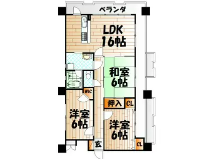 ルフラン東新町(4LDK/4階)の間取り写真