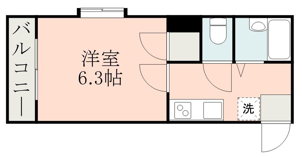 第11富山ビル(1K/1階)の間取り写真