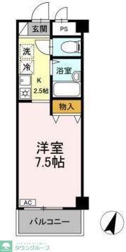 湘南ABS I(1K/3階)の間取り写真