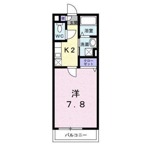 アザレア伊万里I(1K/1階)の間取り写真