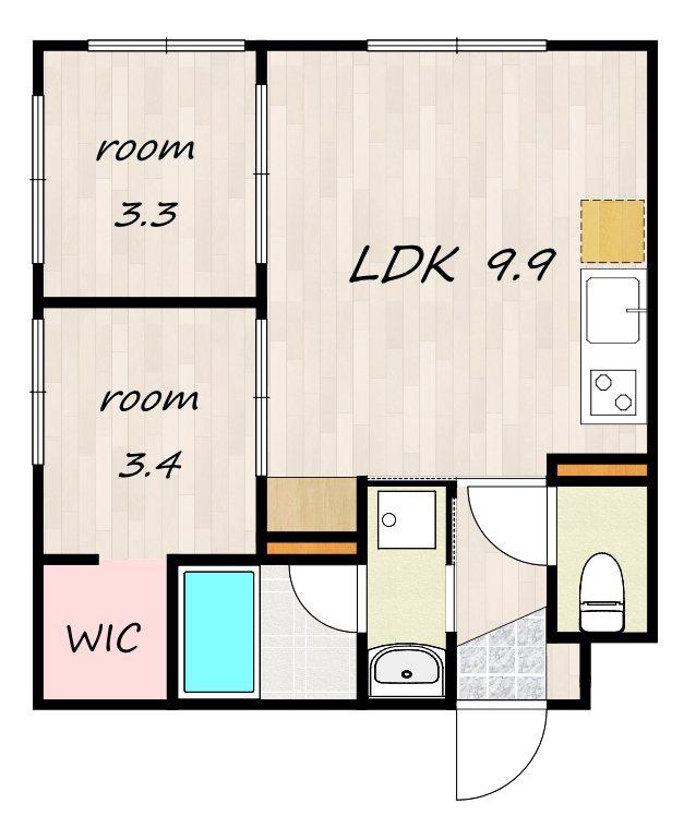 8COURT(2LDK/1階)の間取り写真