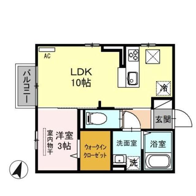 スマルト(1LDK/1階)の間取り写真