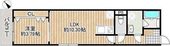 NEXRISE 日の出(1LDK/1階)の間取り写真