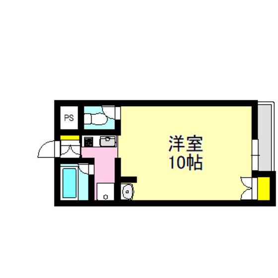 クオリティハイツ稲荷町(ワンルーム/2階)の間取り写真