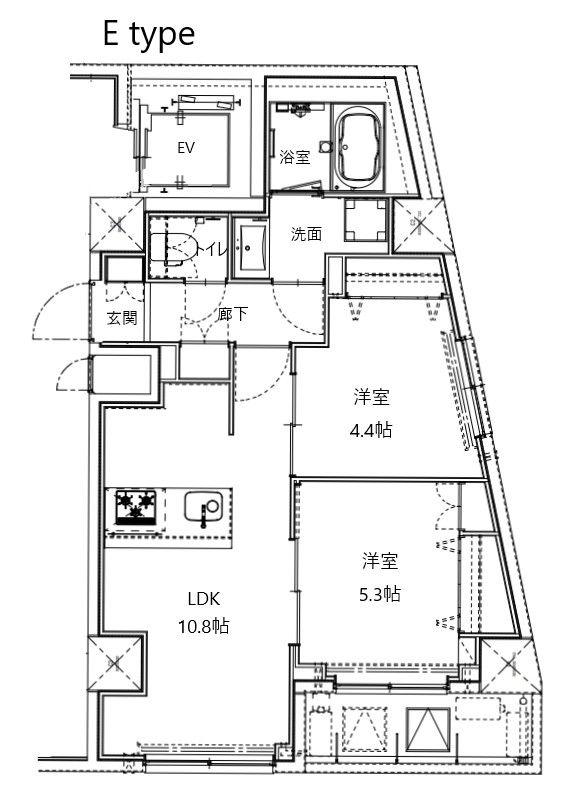 レアライズ町屋(2LDK/2階)の間取り写真
