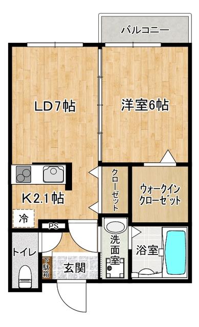 ALDEBARAN(1LDK/2階)の間取り写真