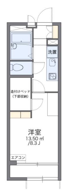 レオパレスボニータドイス(1K/1階)の間取り写真