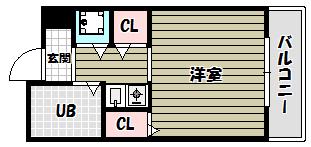 朝日プラザ河内長野デポーフロント(1K/8階)の間取り写真