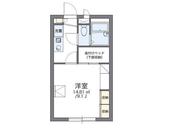 レオパレス吉備中山(1K/2階)の間取り写真