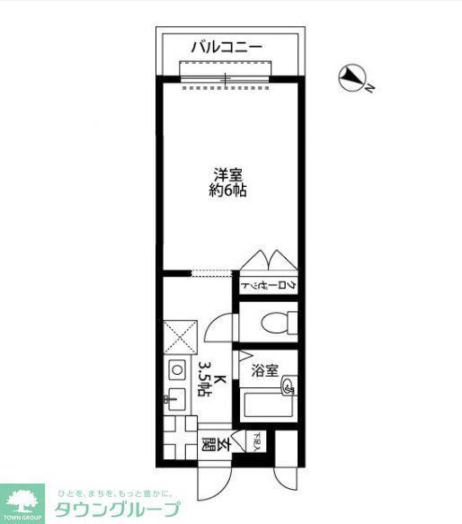 和田ハイツ(ワンルーム/2階)の間取り写真