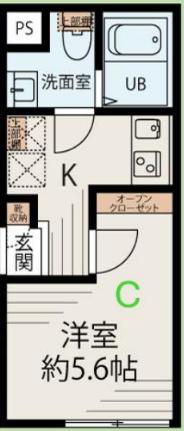 メゾンアッシュ大山(1K/2階)の間取り写真