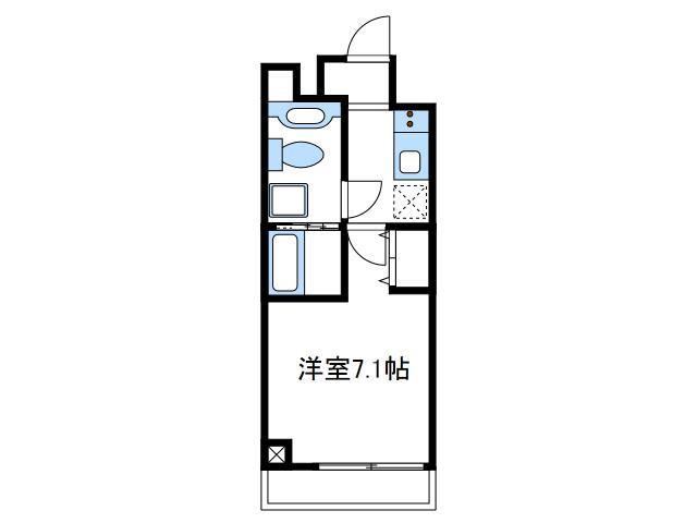 レジディア本厚木(1K/8階)の間取り写真