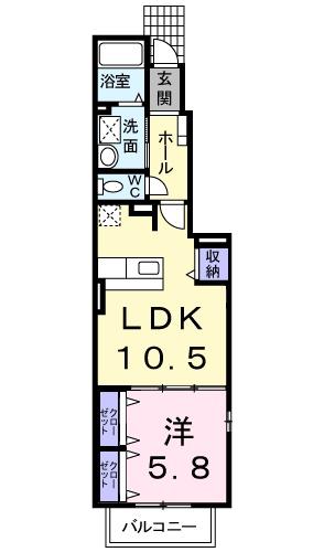 LIVE HOUSE(1LDK/1階)の間取り写真
