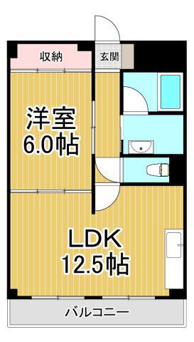 メゾンパストラル(1LDK/3階)の間取り写真