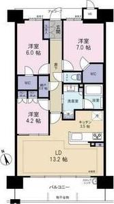 ミラキタシティ姫路(3LDK/8階)の間取り写真