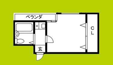 今里西青山ビル(1K/4階)の間取り写真