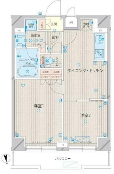 ルーブル上板橋(2DK/2階)の間取り写真