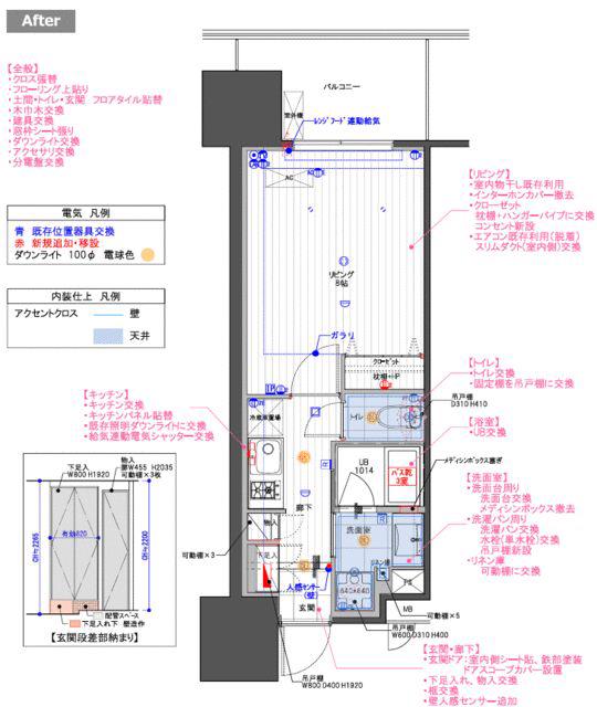 ドゥーエ西大島II(1K/14階)の間取り写真