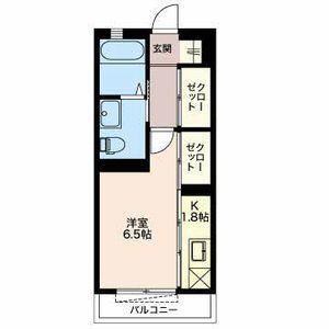 セレーノ(ワンルーム/1階)の間取り写真