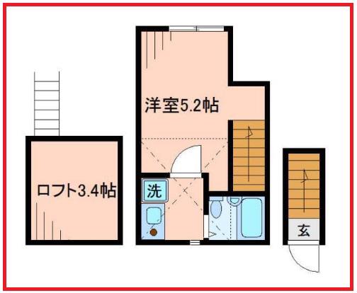 ブルーパンサー(1K/2階)の間取り写真