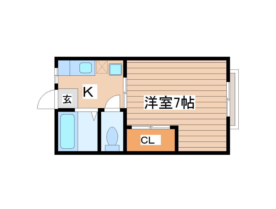 レナータ桜ヶ丘(1K/1階)の間取り写真