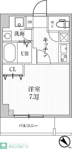 ALTERNA池袋イースト(1K/5階)の間取り写真