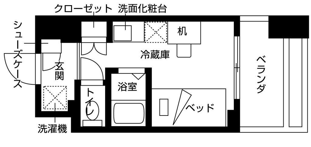 ルフォンエチュード国分寺(ワンルーム/10階)の間取り写真