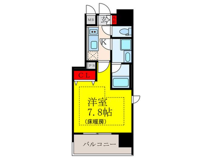 ZOOM江坂公園(1K/10階)の間取り写真