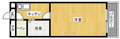 SEIBY朱鷺(1K/4階)の間取り写真
