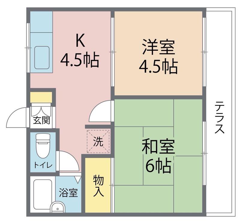 レピュートM(2K/1階)の間取り写真