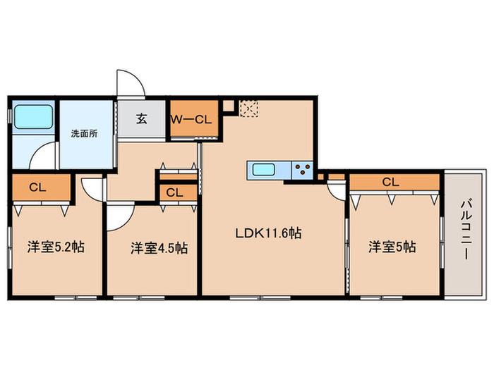 EG-11(3LDK/2階)の間取り写真