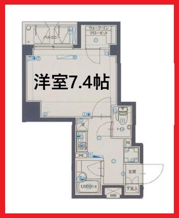 エテルノ両国(1K/6階)の間取り写真