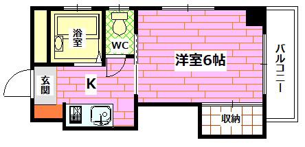 アルカディア・アキ(1K/3階)の間取り写真