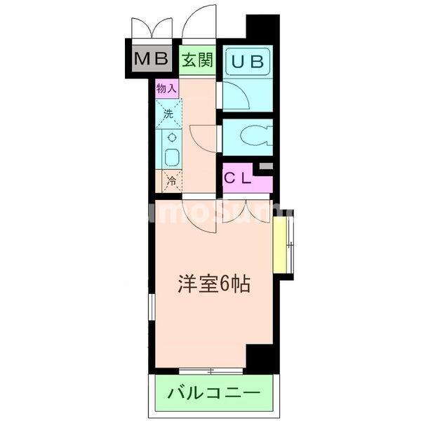 アルファコート(1K/2階)の間取り写真