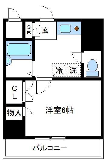ソアブール高田馬場(1K/8階)の間取り写真