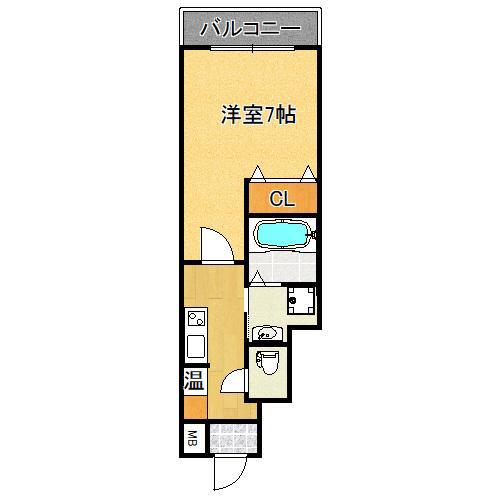 B-RISE駒川(1K/5階)の間取り写真