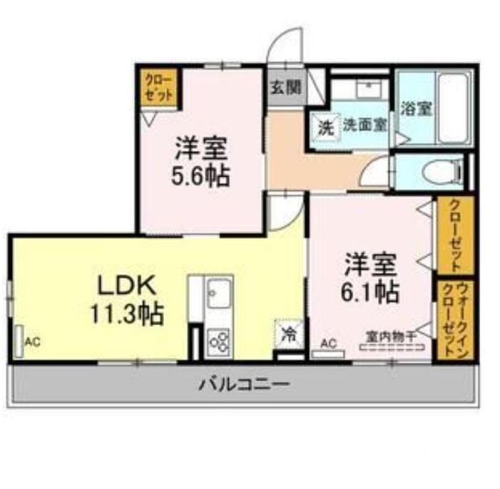 コンフォール吹上(2LDK/2階)の間取り写真