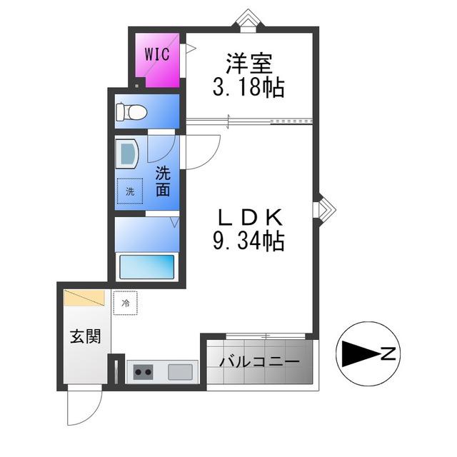FSTYLE藤井寺・林6丁目(1LDK/1階)の間取り写真