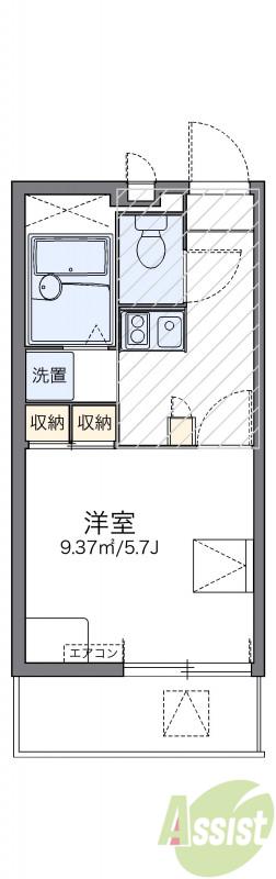 レオパレス15(1K/1階)の間取り写真